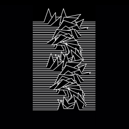 Scalability Team logo: inspired by the album cover of Unknown Pleasures, the debut studio album by English rock band Joy Division, except the waveforms are Tanukis.